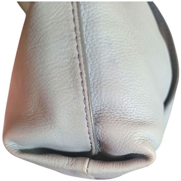 Fossil Vintage 1990s Light Blue Pebbled Leather Crossbody Shoulder Bag - Picture 9 of 13